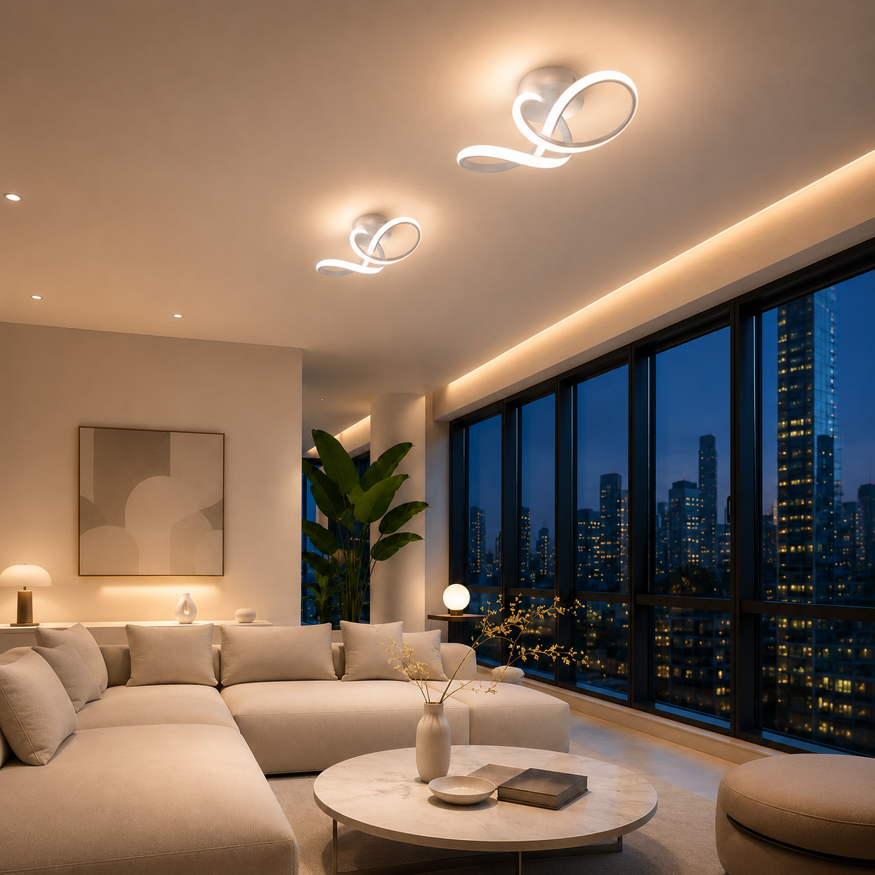 Modern LED Ceiling Light | Minimalist Iron & Acrylic Chandelier