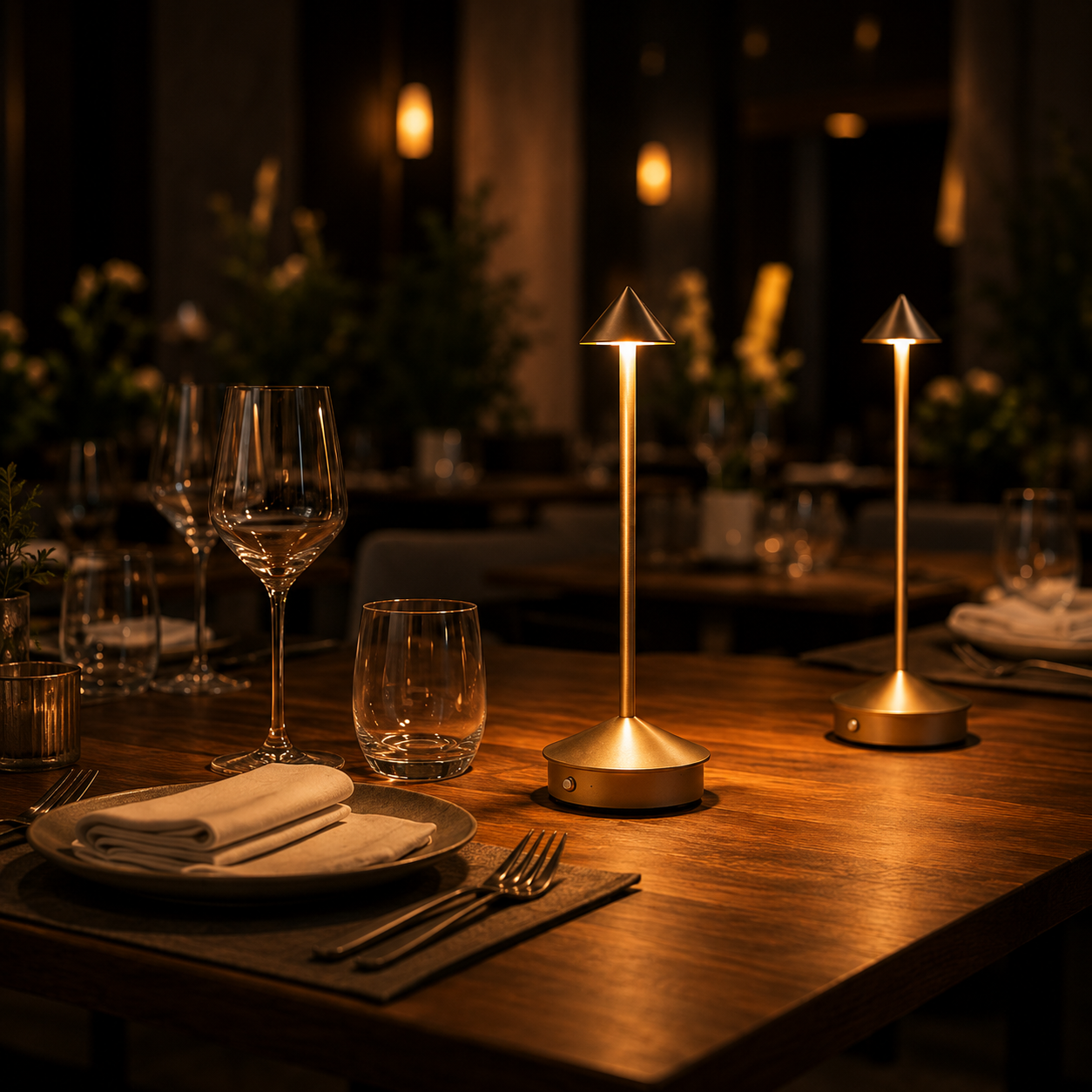 Luxury Cordless LED Table Lamp | Touch Sensor, Stepless Dimming