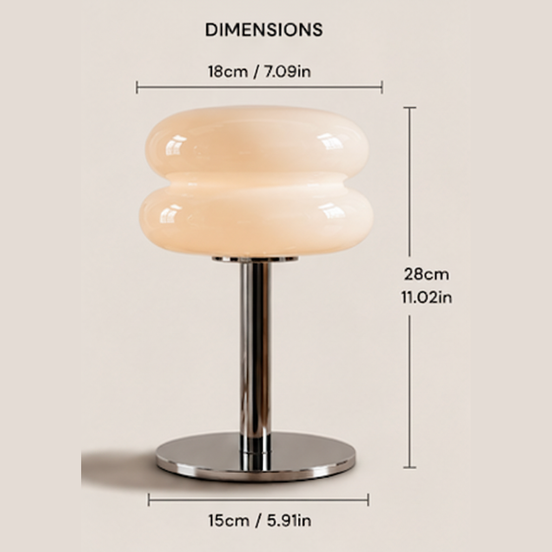 Macaron Glass Table Lamp | Modern 3-Color Dimmable LED Bedside Night Light