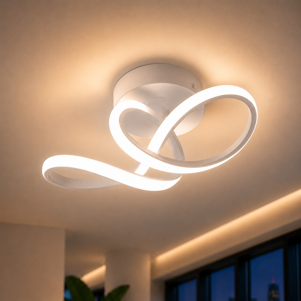 Modern LED Ceiling Light | Minimalist Iron & Acrylic Chandelier