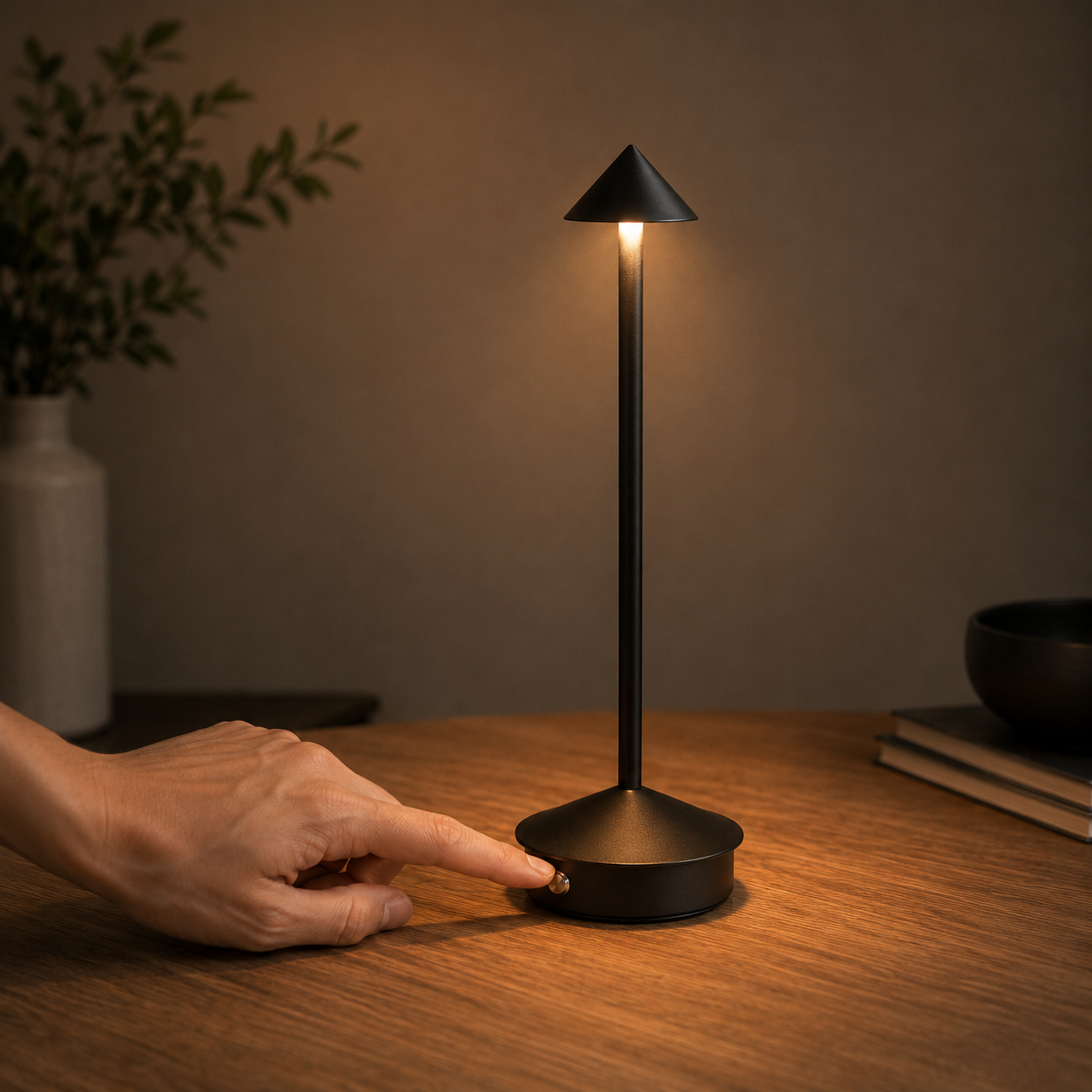 Luxury Cordless LED Table Lamp | Touch Sensor, Stepless Dimming