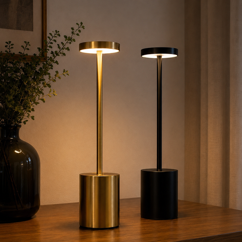 Cordless LED Table Lamp | Rechargeable Touch Dimmer, 3 Color Modes