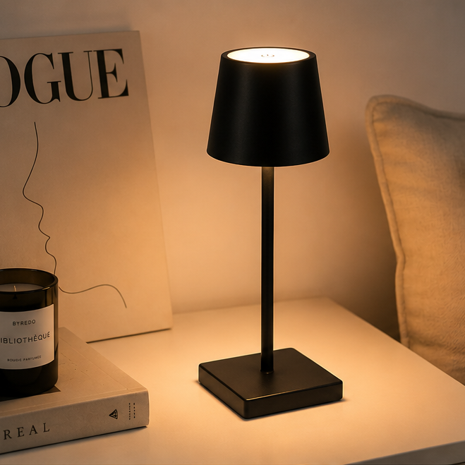 Rechargeable LED Table Lamp | Touch-Control Ambient Lighting for Bedroom & Dining