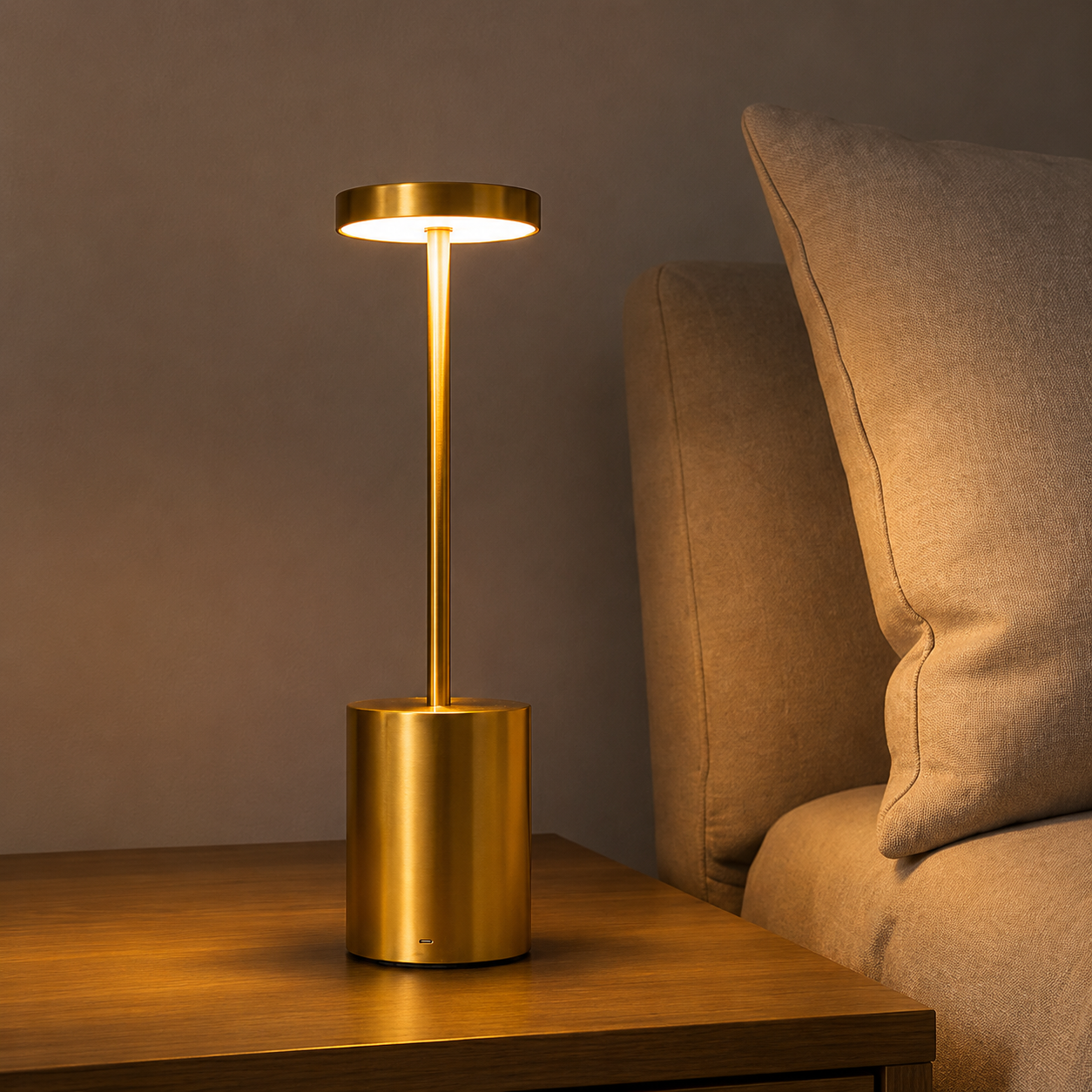Cordless LED Table Lamp | Rechargeable Touch Dimmer, 3 Color Modes