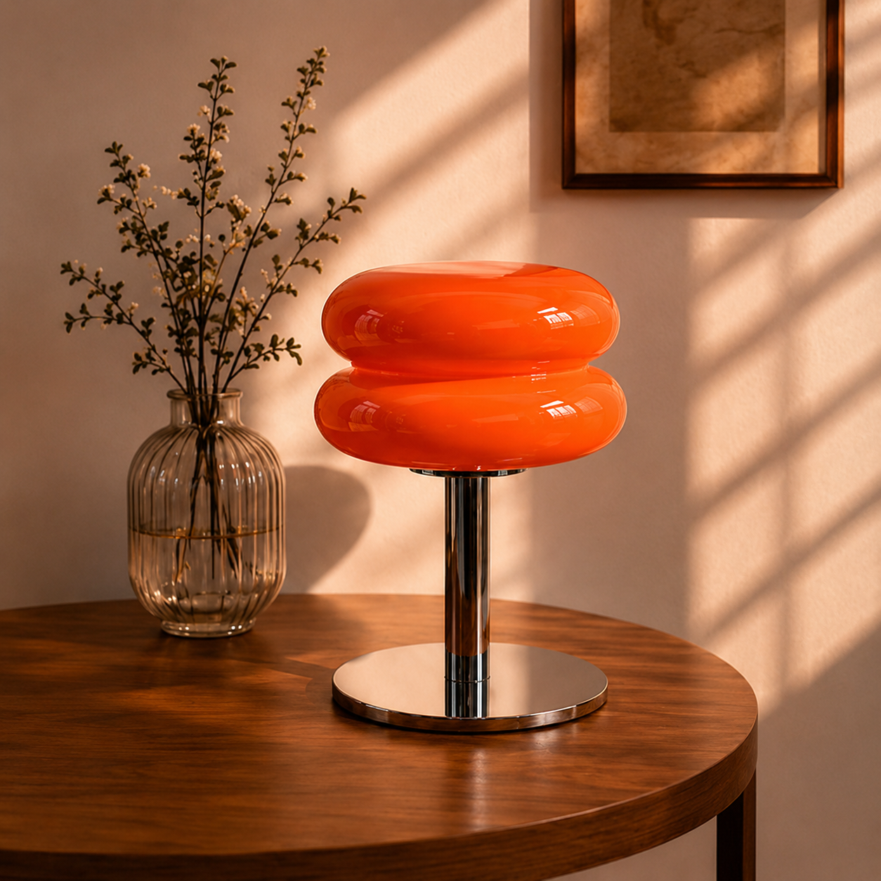 Macaron Glass Table Lamp | Modern 3-Color Dimmable LED Bedside Night Light